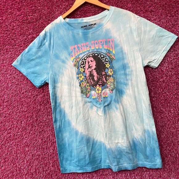 Janis Joplin Pearl Album Blue Tie Dye T-Shirt Large - Picture 3 of 4